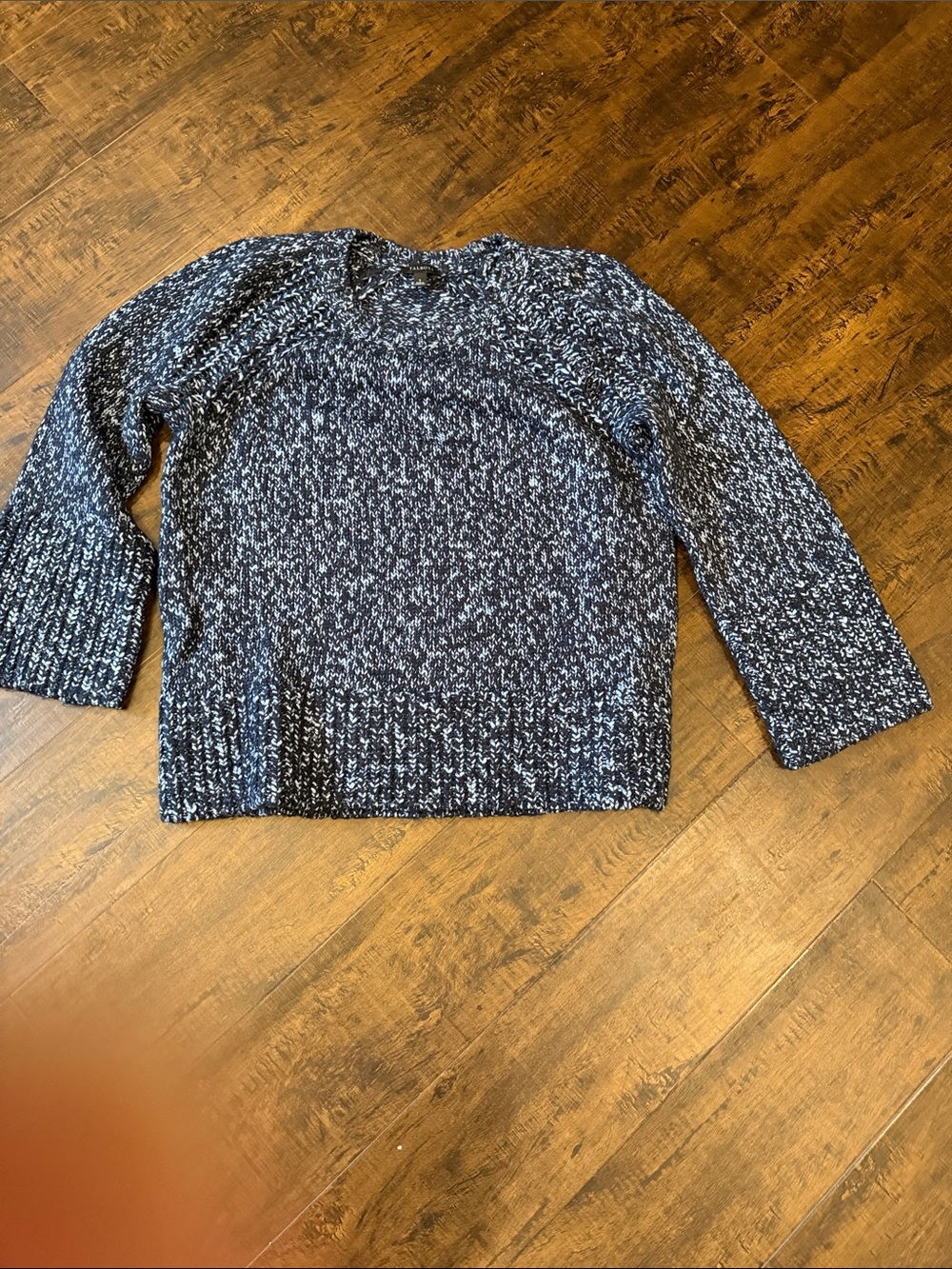 Talbots Navy & light blue Marled Sweater